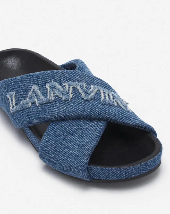Women Lanvin Sandals and Mules Lanvin Tinkle Sandals In Denim Denim Blue Women Lanvin Sandals and Mules Lanvin Tinkle Sandals In Denim Denim Blue