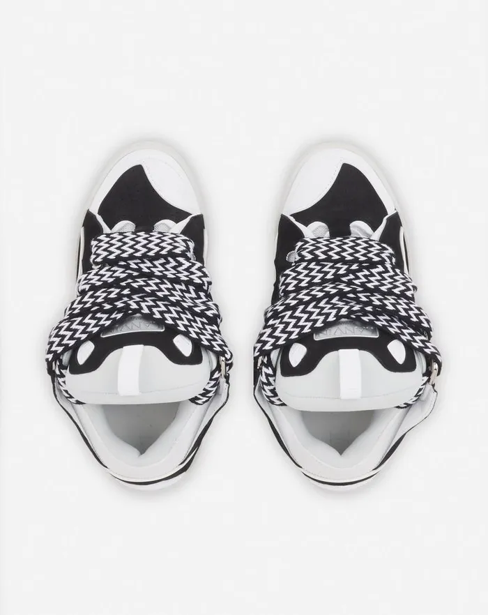Women Lanvin Sneakers Leather Curb Sneakers Blackwhite Women Lanvin Sneakers Leather Curb Sneakers Blackwhite