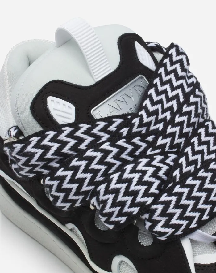 Women Lanvin Sneakers Leather Curb Sneakers Blackwhite Women Lanvin Sneakers Leather Curb Sneakers Blackwhite