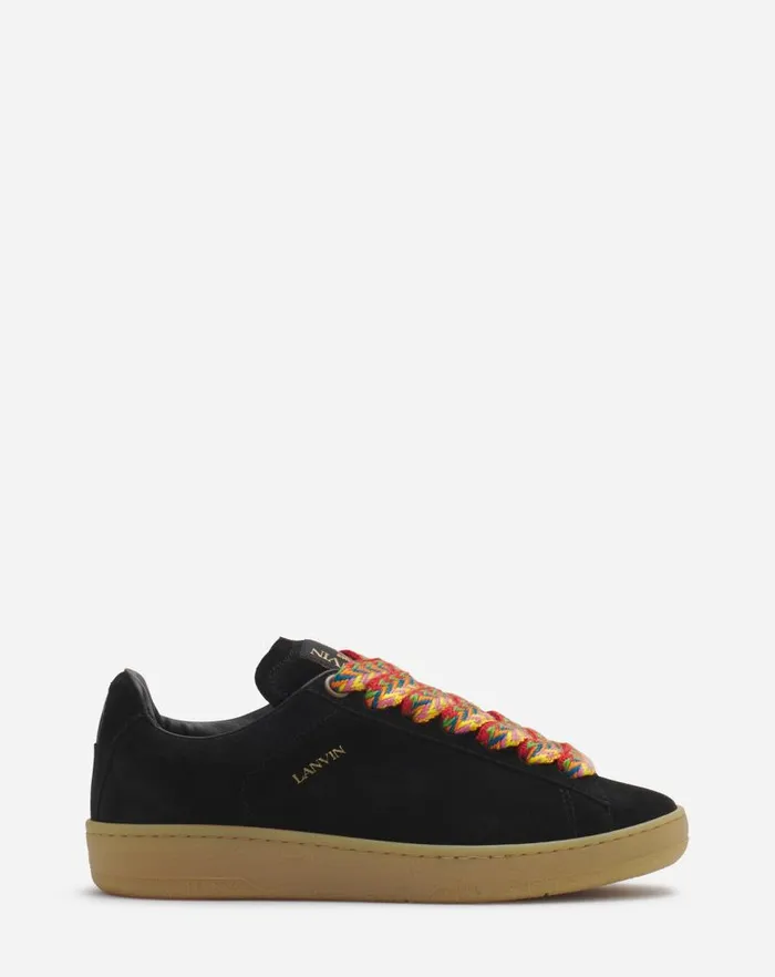 Women Lanvin Sneakers Suede Curb Lite Sneakers Black