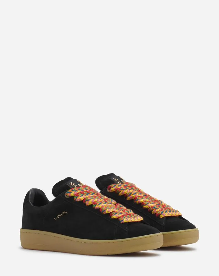 Women Lanvin Sneakers Suede Curb Lite Sneakers Black