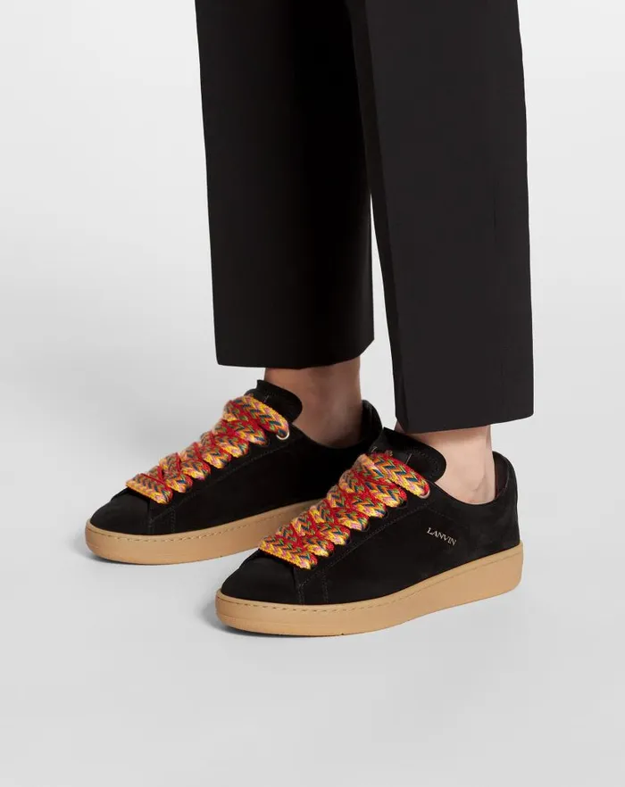 Women Lanvin Sneakers Suede Curb Lite Sneakers Black