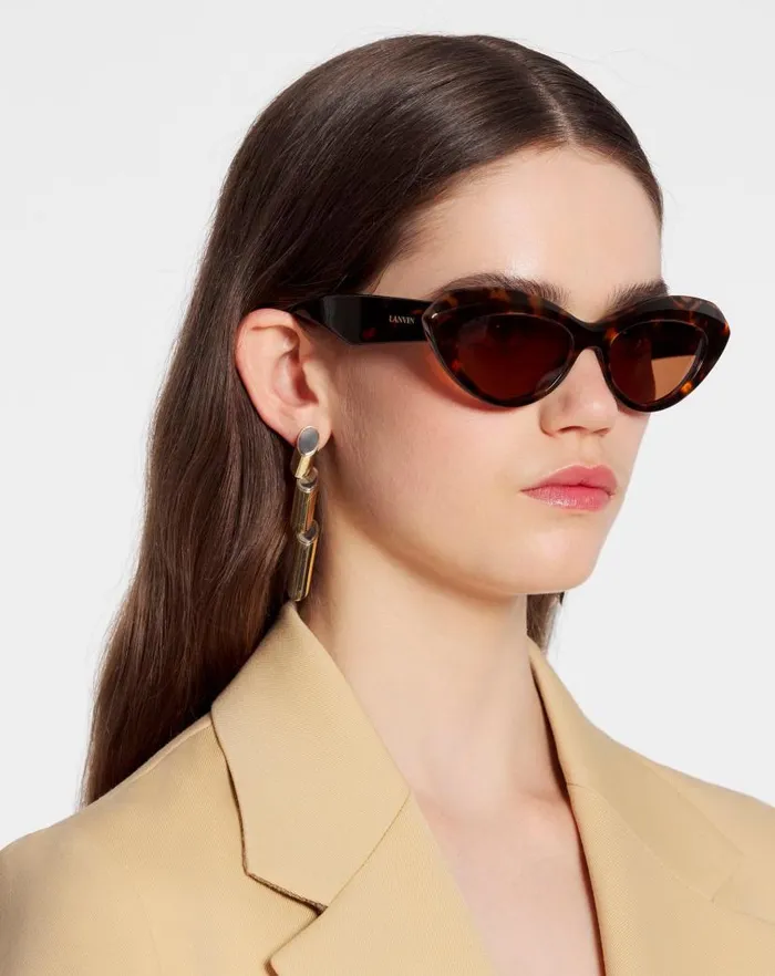 Women Lanvin Sunglasses Signature Sunglasses Havana