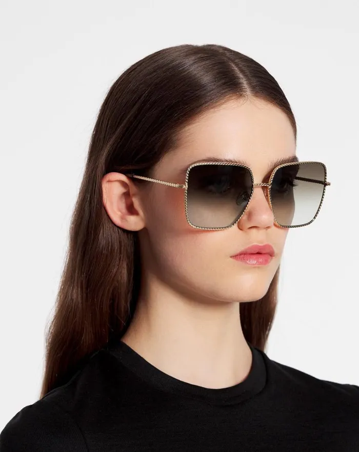 Women Lanvin Sunglasses Twist Sunglasses Goldpink