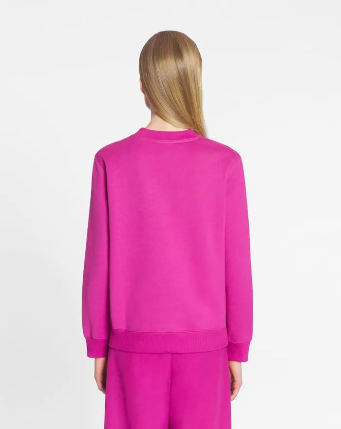 Women Lanvin TShirts and Sweatshirts Lanvin Embroidered Sweatshirt Fuchsia Women Lanvin TShirts and Sweatshirts Lanvin Embroidered Sweatshirt Fuchsia