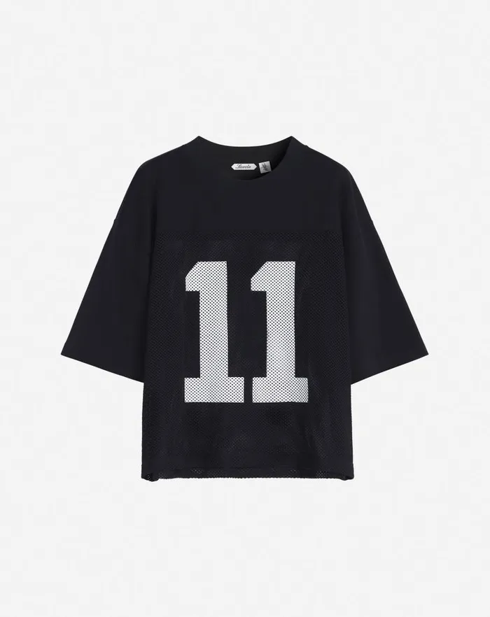 Women Lanvin TShirts and Sweatshirts Lanvin X Future Loosefit Mesh Tshirt Black