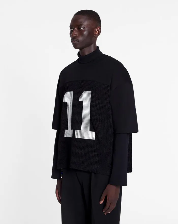 Women Lanvin TShirts and Sweatshirts Lanvin X Future Loosefit Mesh Tshirt Black