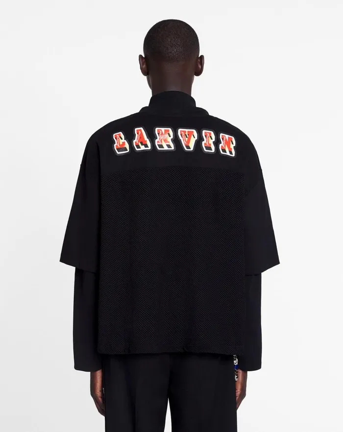 Women Lanvin TShirts and Sweatshirts Lanvin X Future Loosefit Mesh Tshirt Black