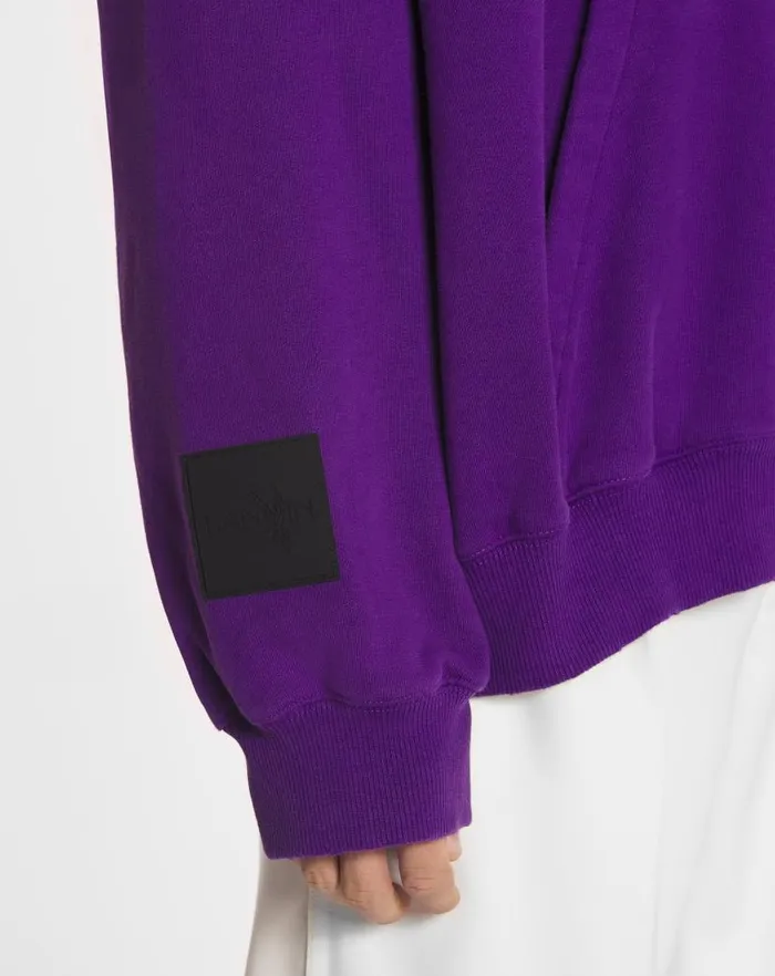 Women Lanvin TShirts and Sweatshirts Lanvin X Future Unisex Baggy Hoodie With Eagle Print Purple Reign Women Lanvin TShirts and Sweatshirts Lanvin X Future Unisex Baggy Hoodie With Eagle Print Purple Reign