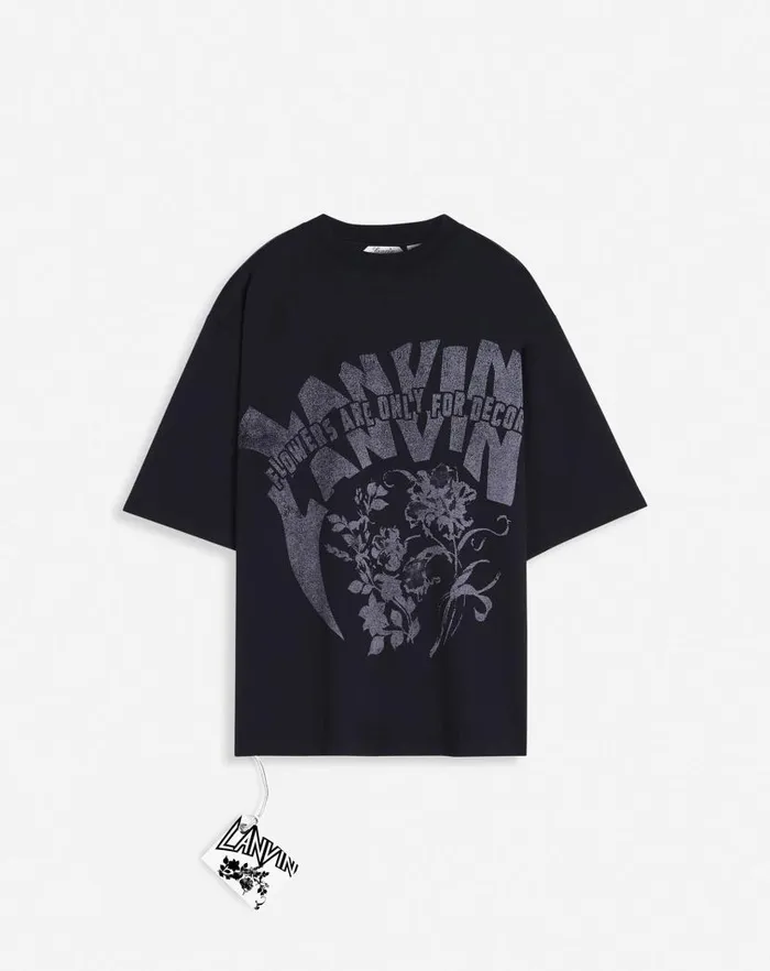 Women Lanvin TShirts and Sweatshirts Lanvin X Future Unisex Loosefit Printed Tshirt Black