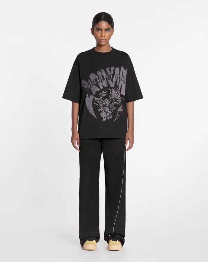 Women Lanvin TShirts and Sweatshirts Lanvin X Future Unisex Loosefit Printed Tshirt Black Women Lanvin TShirts and Sweatshirts Lanvin X Future Unisex Loosefit Printed Tshirt Black