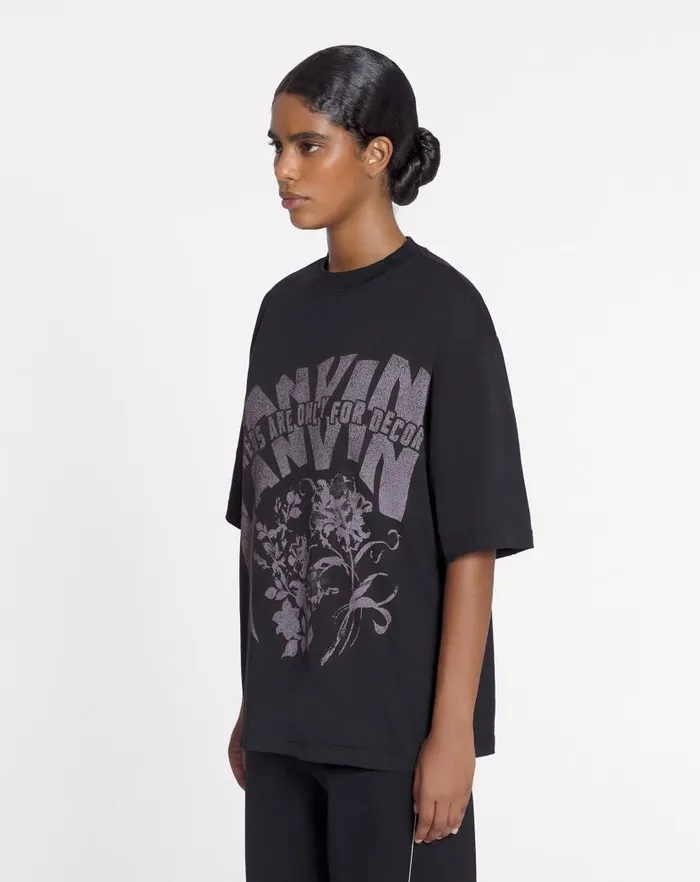 Women Lanvin TShirts and Sweatshirts Lanvin X Future Unisex Loosefit Printed Tshirt Black Women Lanvin TShirts and Sweatshirts Lanvin X Future Unisex Loosefit Printed Tshirt Black