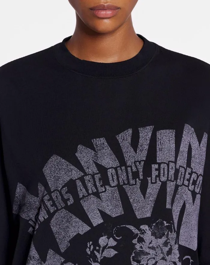 Women Lanvin TShirts and Sweatshirts Lanvin X Future Unisex Loosefit Printed Tshirt Black Women Lanvin TShirts and Sweatshirts Lanvin X Future Unisex Loosefit Printed Tshirt Black