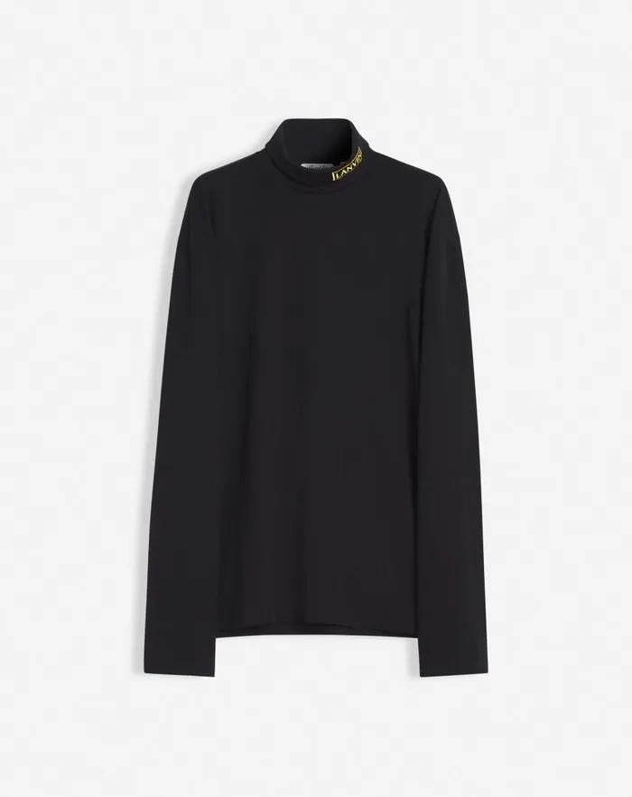 Women Lanvin Tops Lanvin X Future Unisex Turtleneck Top Black