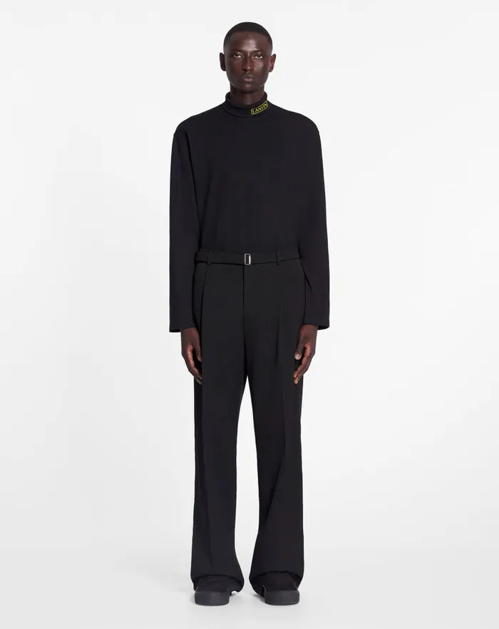 Women Lanvin Tops Lanvin X Future Unisex Turtleneck Top Black Women Lanvin Tops Lanvin X Future Unisex Turtleneck Top Black