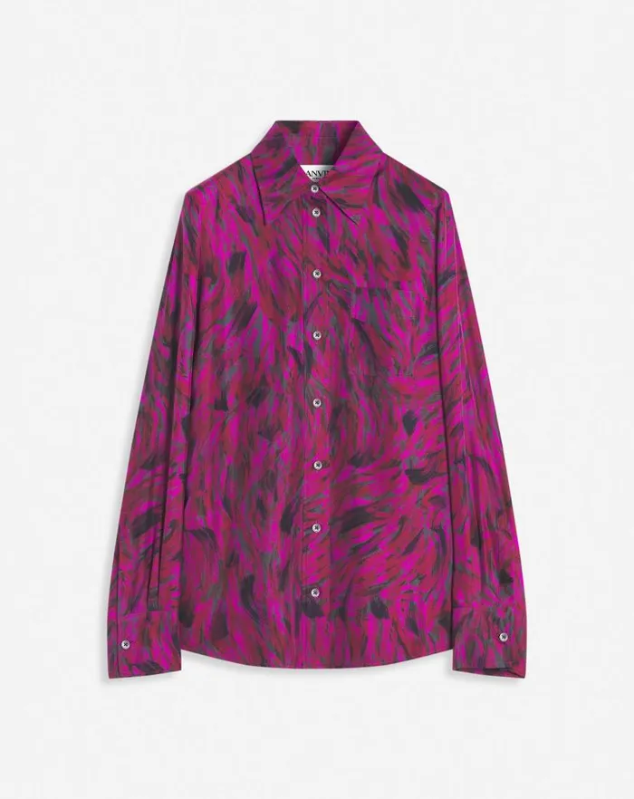 Women Lanvin Tops Printed Shirt Fuchsia