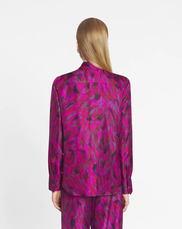 Women Lanvin Tops Printed Shirt Fuchsia Women Lanvin Tops Printed Shirt Fuchsia