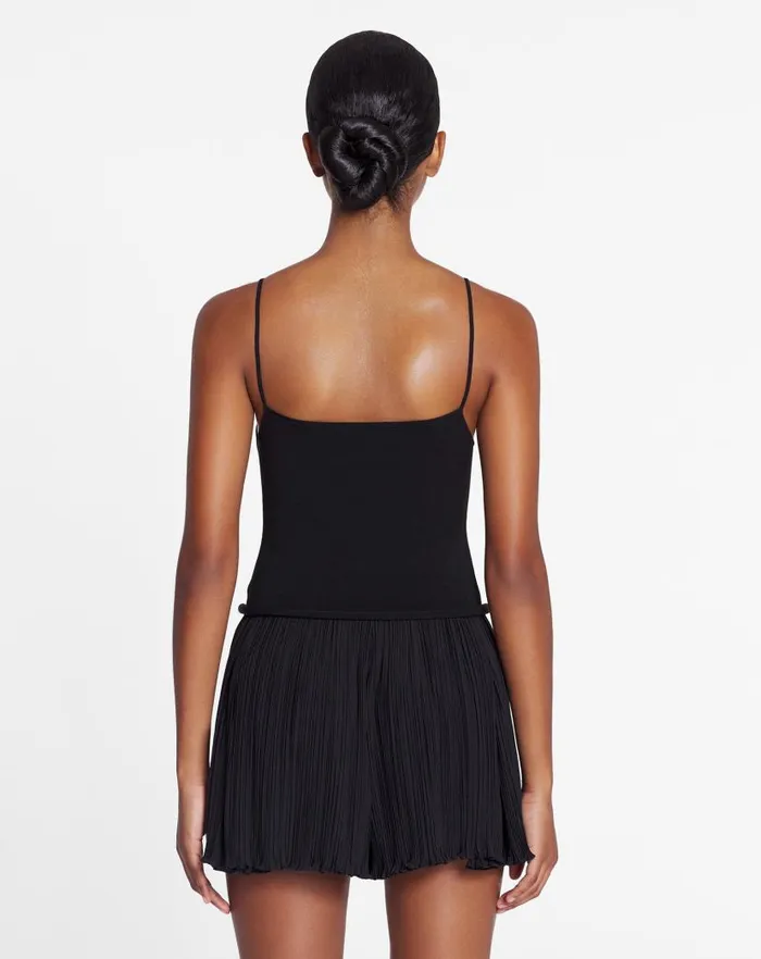 Women Lanvin Tops Tank Top With Lace Detail Black Women Lanvin Tops Tank Top With Lace Detail Black