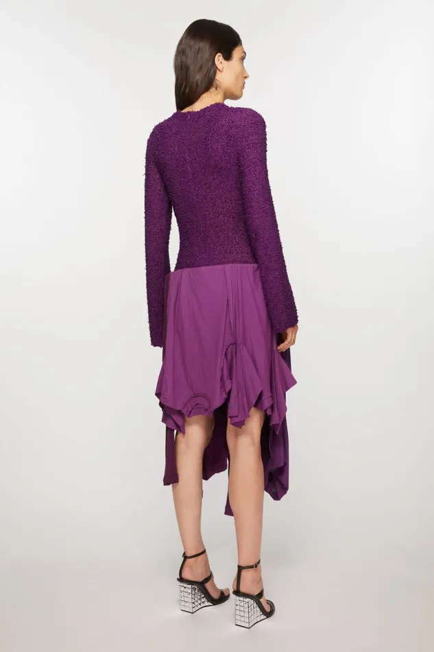 Women Layered Dress Bright Purple Acne Studios Dresses