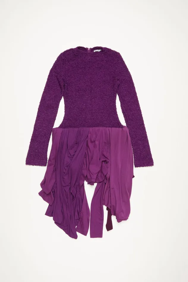 Women Layered Dress Bright Purple Acne Studios Dresses