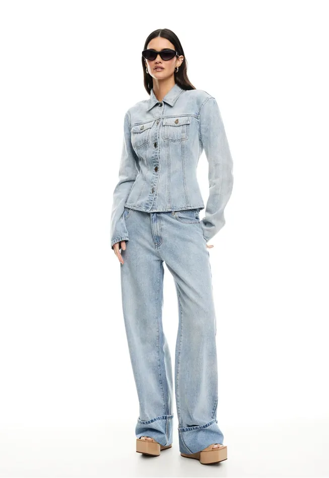 Women Lioness Fashion Bottoms TOP MODEL CUFFED JEAN Light Denim Women Lioness Fashion Bottoms TOP MODEL CUFFED JEAN Light Denim