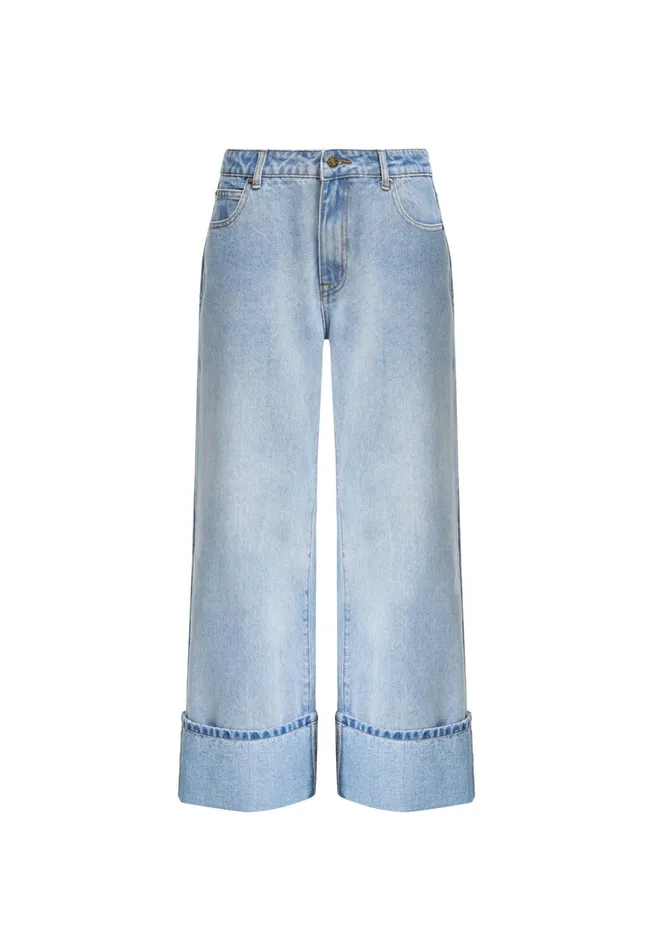 Women Lioness Fashion Bottoms TOP MODEL CUFFED JEAN Light Denim Women Lioness Fashion Bottoms TOP MODEL CUFFED JEAN Light Denim