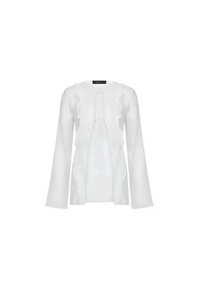 Women Lioness Fashion Cover Ups BARELY THERE TIE TOP Porcelain Women Lioness Fashion Cover Ups BARELY THERE TIE TOP Porcelain