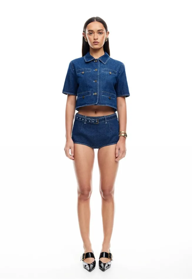 Women Lioness Fashion Denim HALSTON DENIM TOP Blue Denim Women Lioness Fashion Denim HALSTON DENIM TOP Blue Denim