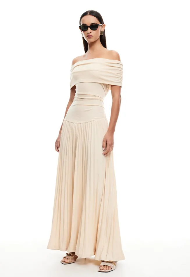 Women Lioness Fashion Dresses FIELD OF DREAMS MAXI Oatmeal