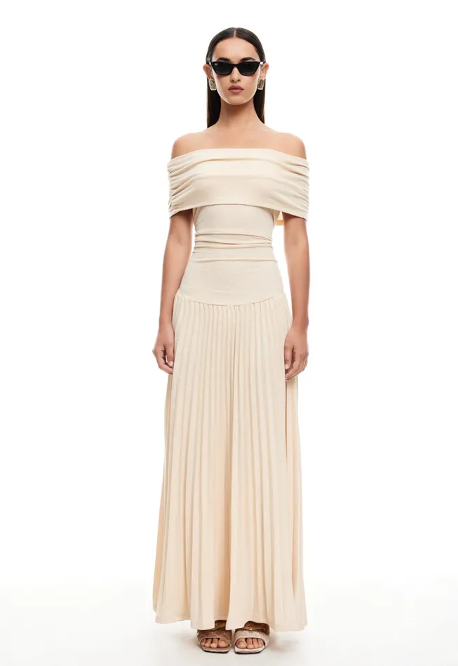 Women Lioness Fashion Dresses FIELD OF DREAMS MAXI Oatmeal Women Lioness Fashion Dresses FIELD OF DREAMS MAXI Oatmeal