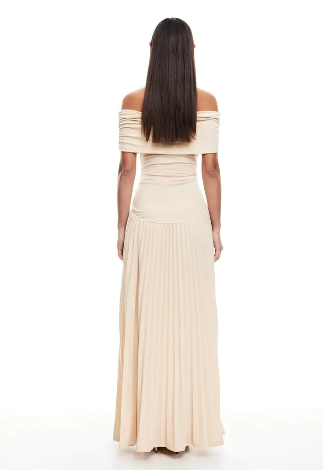 Women Lioness Fashion Dresses FIELD OF DREAMS MAXI Oatmeal Women Lioness Fashion Dresses FIELD OF DREAMS MAXI Oatmeal