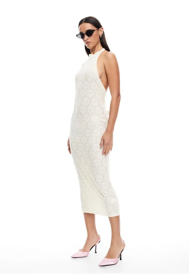 Women Lioness Fashion Dresses MEMBERS ONLY MIDI Ivory Women Lioness Fashion Dresses MEMBERS ONLY MIDI Ivory