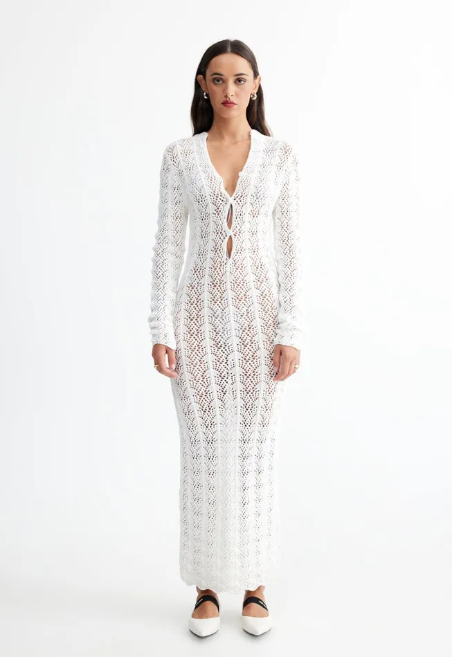 Women Lioness Fashion Dresses SOIRE MAXI Porcelain