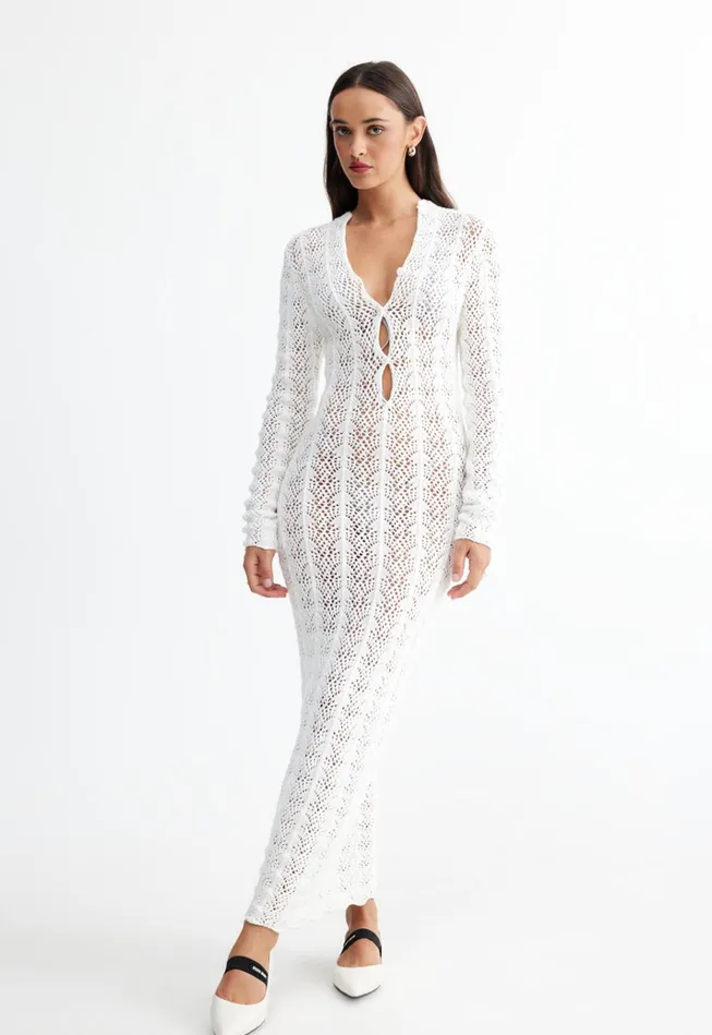 Women Lioness Fashion Dresses SOIRE MAXI Porcelain