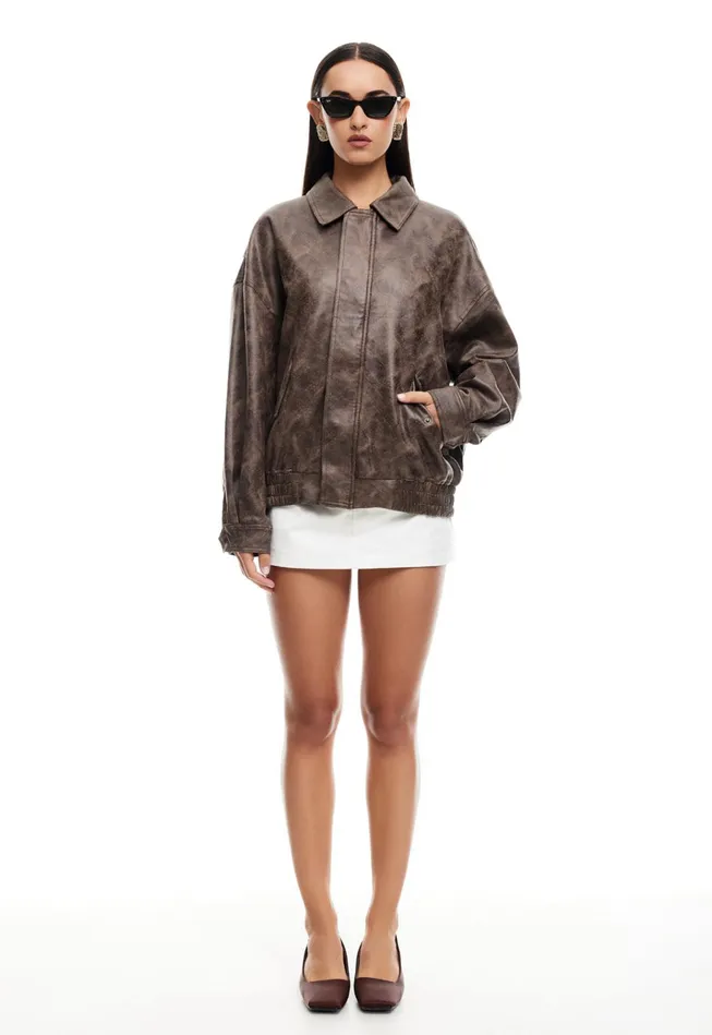Women Lioness Fashion Outerwear KENNY BOMBER Chocolate