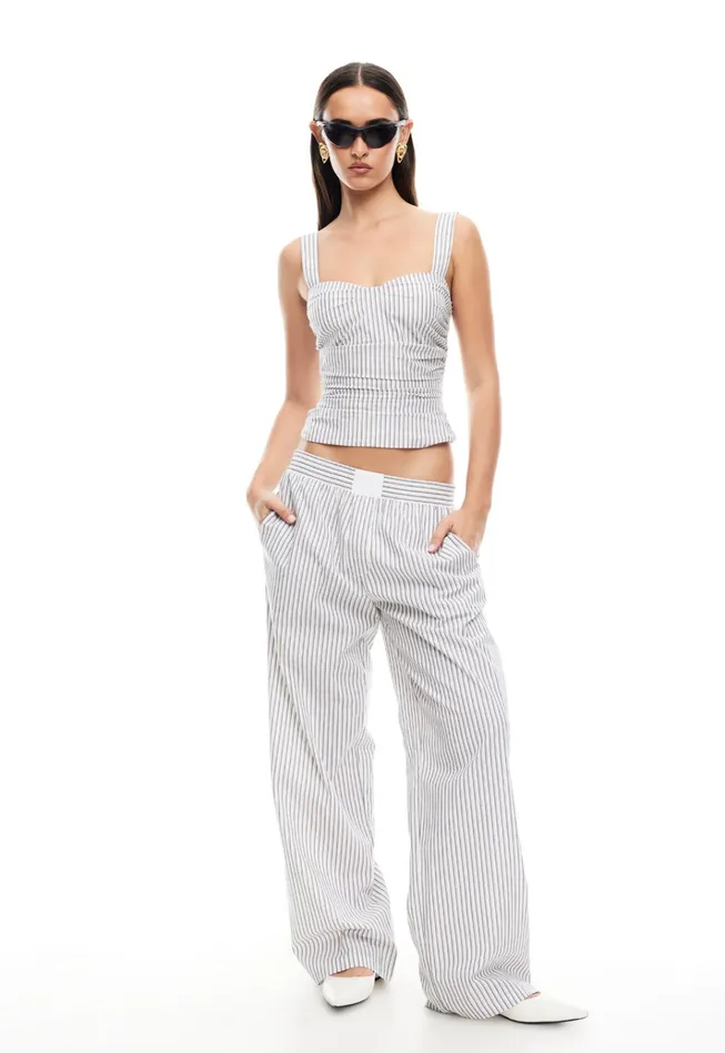 Women Lioness Fashion Pants COBAIN PANT Ivory Multi Stripe