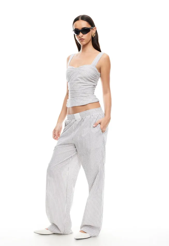 Women Lioness Fashion Pants COBAIN PANT Ivory Multi Stripe