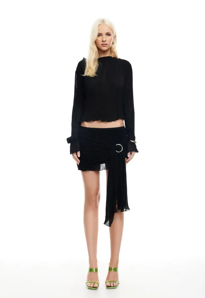 Women Lioness Fashion Sets and Coords FORD LONG SLEEVE TOP Onyx