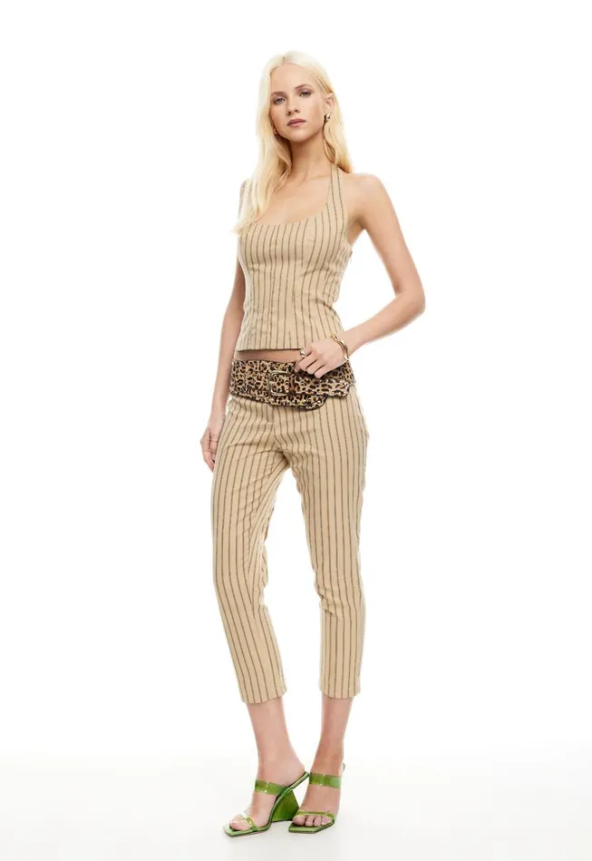 Women Lioness Fashion Sets and Coords LES DEUX CAPRI Stone Stripe Women Lioness Fashion Sets and Coords LES DEUX CAPRI Stone Stripe