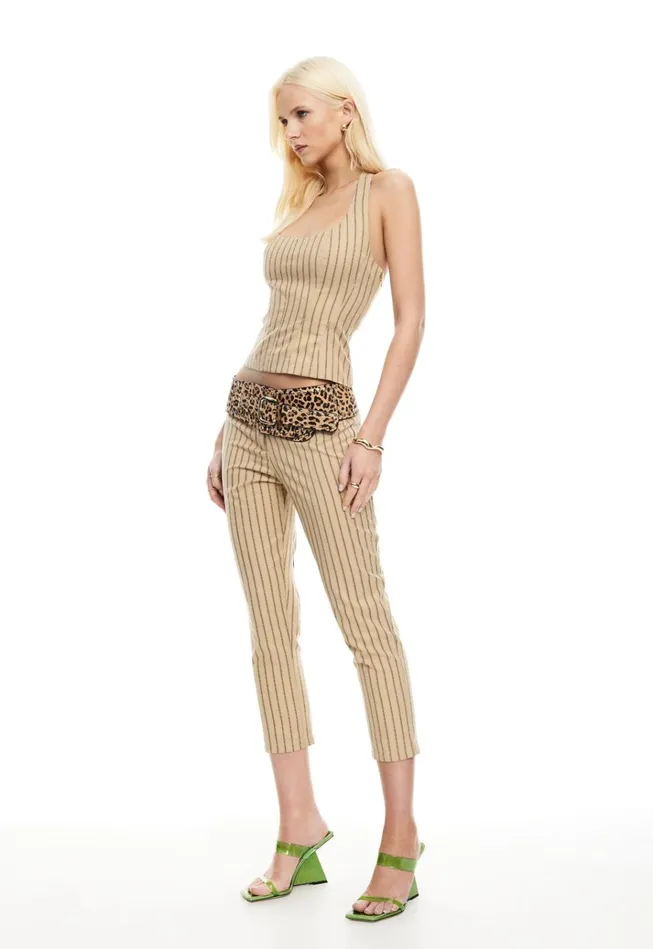 Women Lioness Fashion Sets and Coords LES DEUX CAPRI Stone Stripe Women Lioness Fashion Sets and Coords LES DEUX CAPRI Stone Stripe