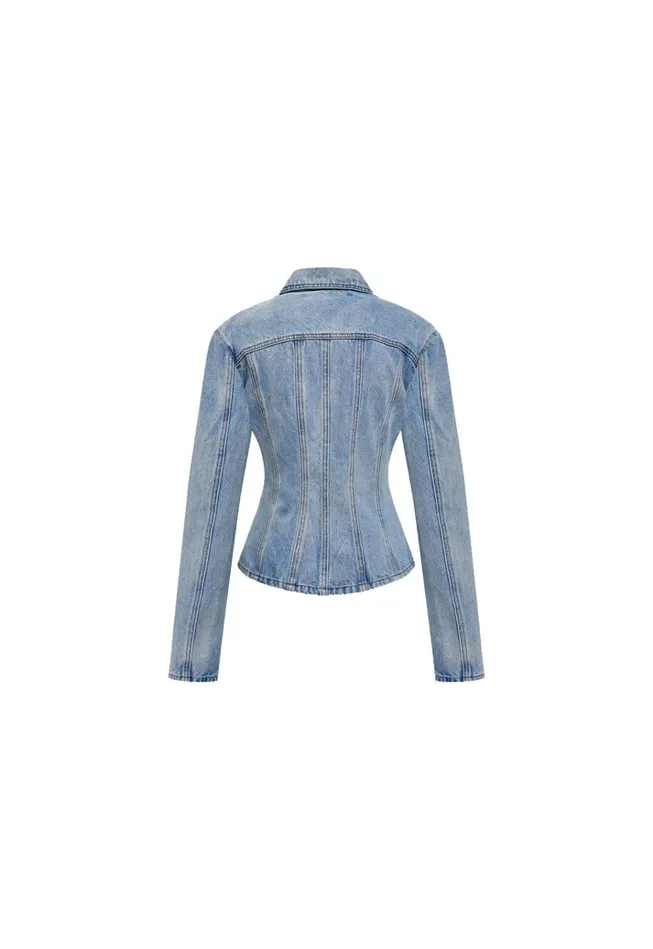 Women Lioness Fashion Sets and Coords RIDER DENIM JACKET Light Denim