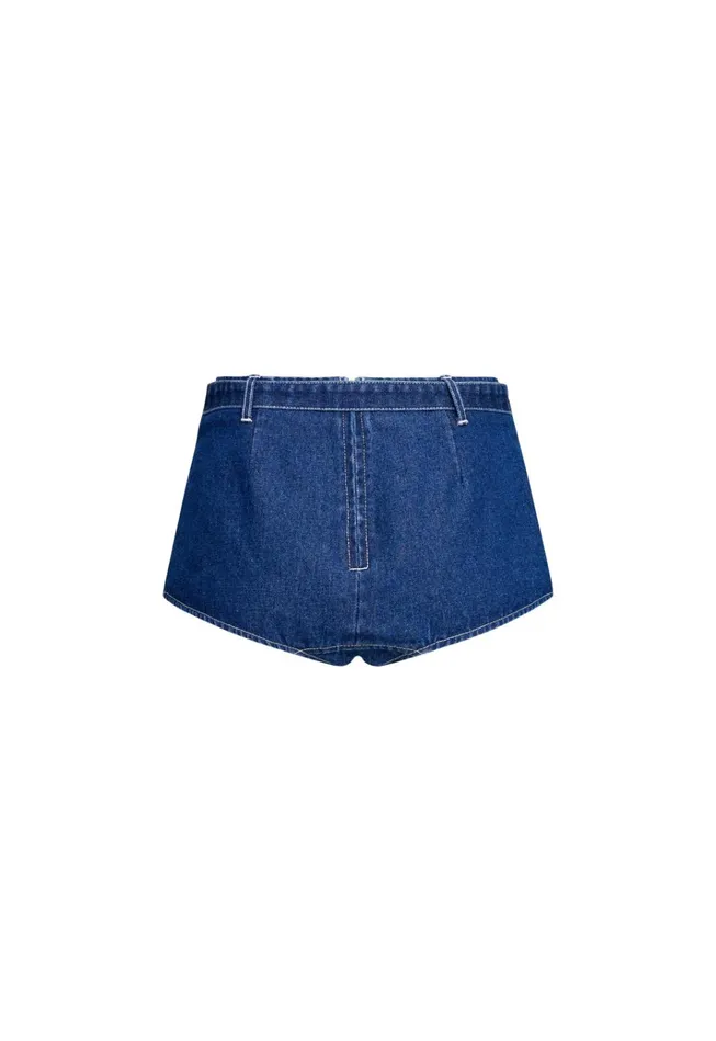 Women Lioness Fashion Shorts HALSTON BRIEFS Blue Denim Women Lioness Fashion Shorts HALSTON BRIEFS Blue Denim