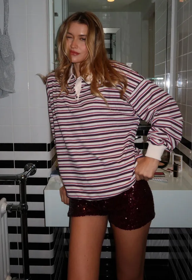 Women Lioness Fashion Shorts NIGHT RIDER MINI SHORT Burgundy