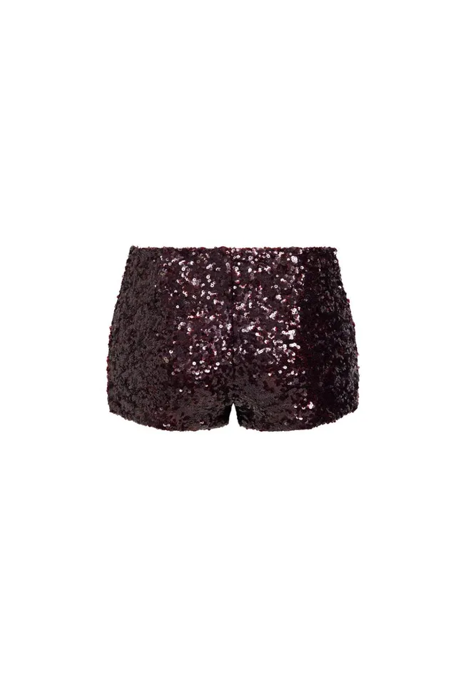 Women Lioness Fashion Shorts NIGHT RIDER MINI SHORT Burgundy