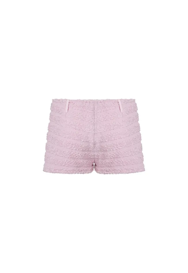 Women Lioness Fashion Shorts RIVIERA RUFFLE SHORT Blush Women Lioness Fashion Shorts RIVIERA RUFFLE SHORT Blush
