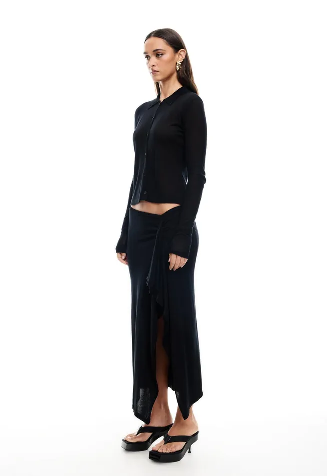 Women Lioness Fashion Skirts BANKS MIDI SKIRT Onyx Women Lioness Fashion Skirts BANKS MIDI SKIRT Onyx