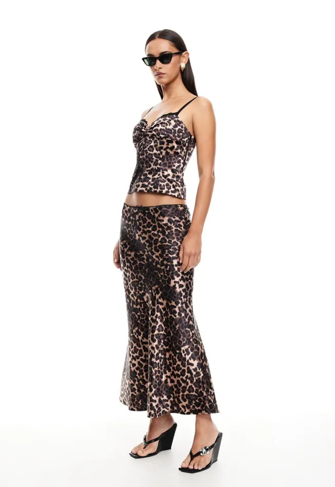 Women Lioness Fashion Skirts ENIGMATIC MAXI SKIRT Leopard