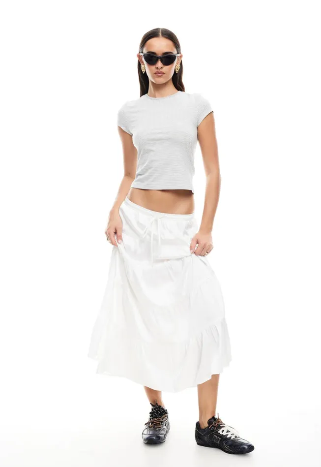 Women Lioness Fashion Skirts KIERA TIERED SKIRT Porcelain