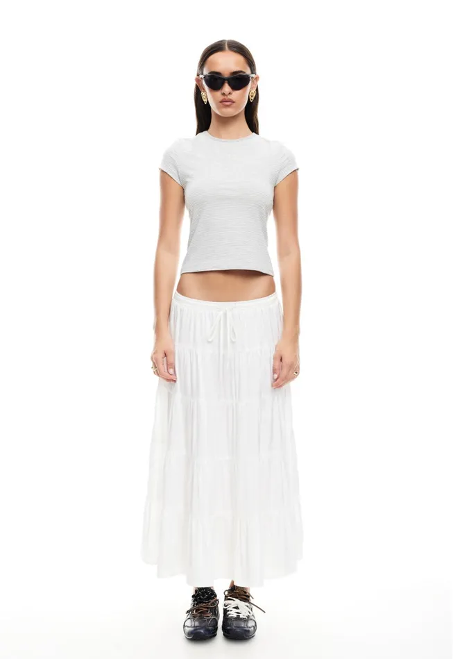Women Lioness Fashion Skirts KIERA TIERED SKIRT Porcelain