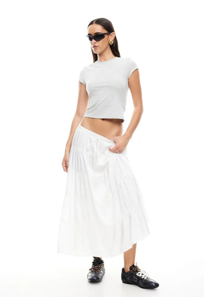 Women Lioness Fashion Skirts KIERA TIERED SKIRT Porcelain